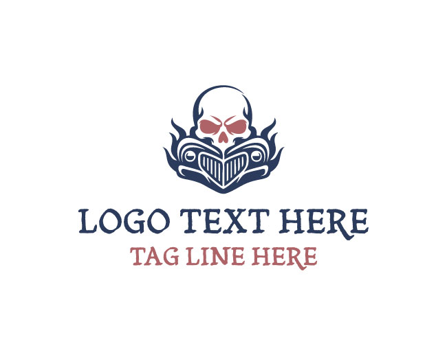  Sleek Vintage Skull Car Logo