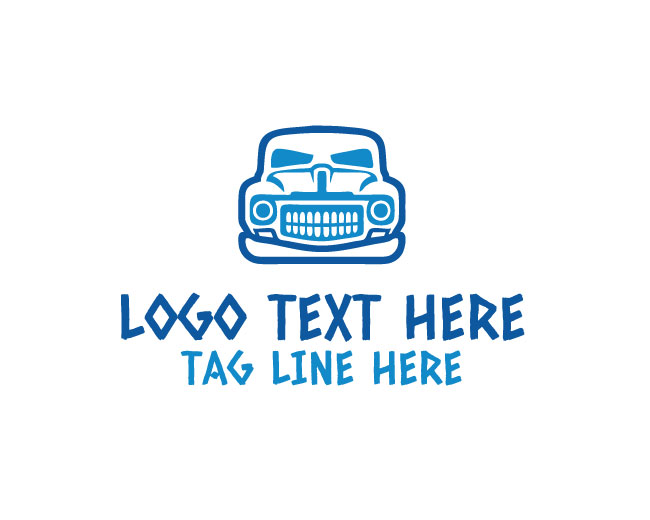 Vintage Skull Car Logo