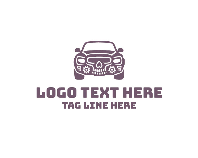 Urban Vintage Skull Car Logo