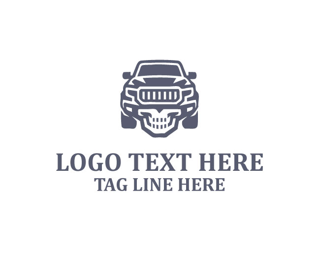 Professional Vintage Skull Car Logo