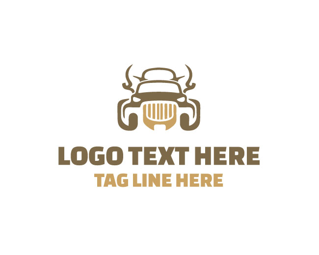 Bold Vintage Skull Car Logo