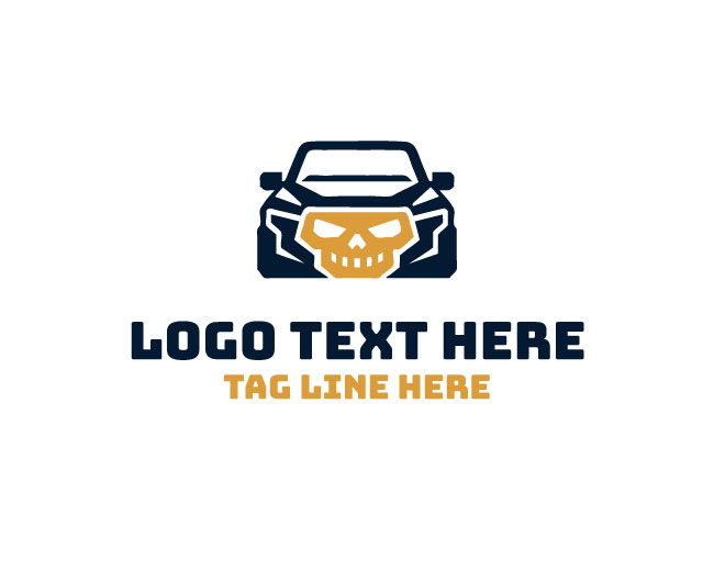 Roadster Skull Car Logo