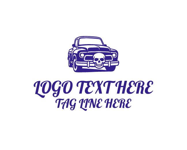 Vintage Auto Skull Logo