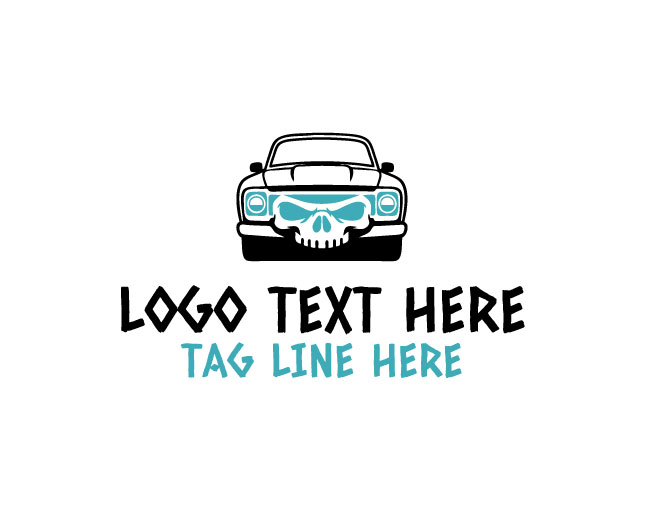 Legendary Vintage Auto Skull Logo