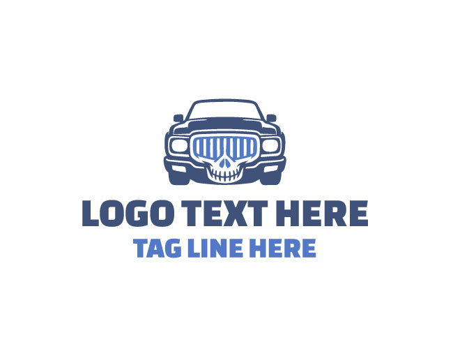 Vintage Auto Skull Logo