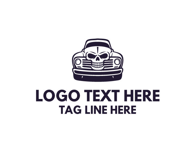Simple Vintage Auto Skull Logo