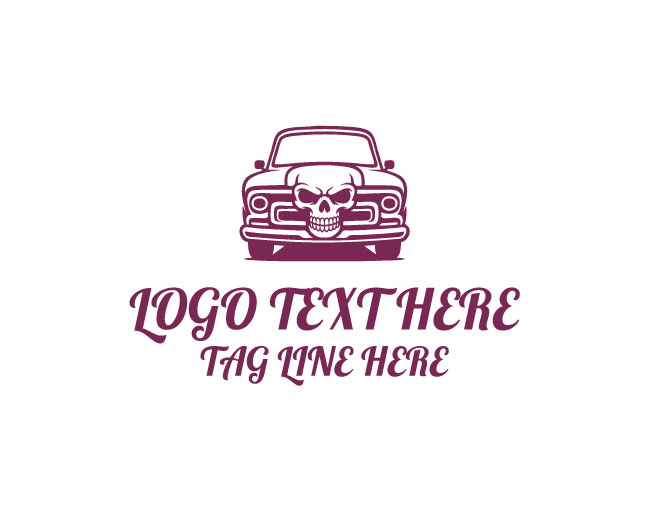 Clean Vintage Auto Skull Logo