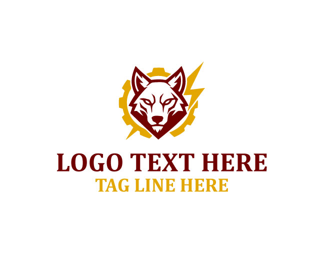 Mechanical Bolt Wolf Logo