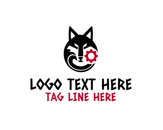 Gear Mechanical Wolf Logo