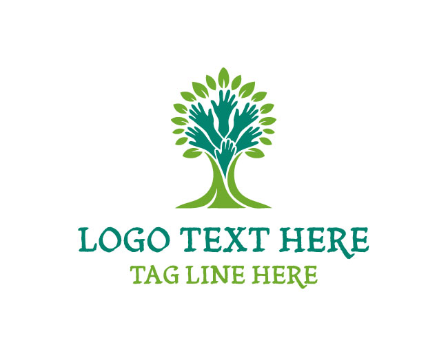 Growth Tree Hand Logo