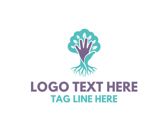 Organic Tree Hand Logo