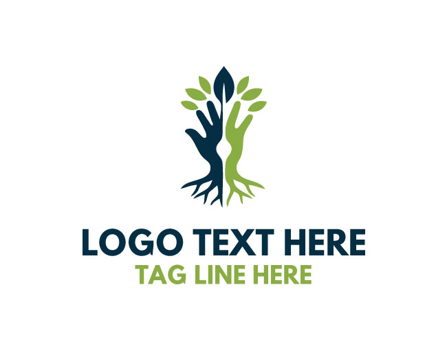  Forest Tree Hand Logo