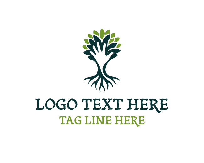  Nature Balance Tree Hand Logo