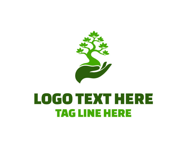  Evergreen Tree Hand Logo