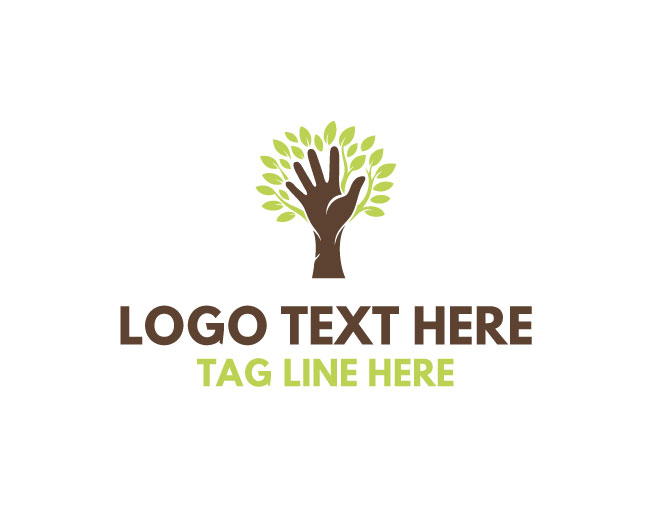 Green Tree Hand Logo