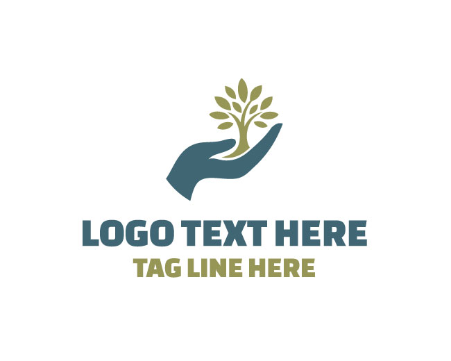 Spring Tree Hand Logo