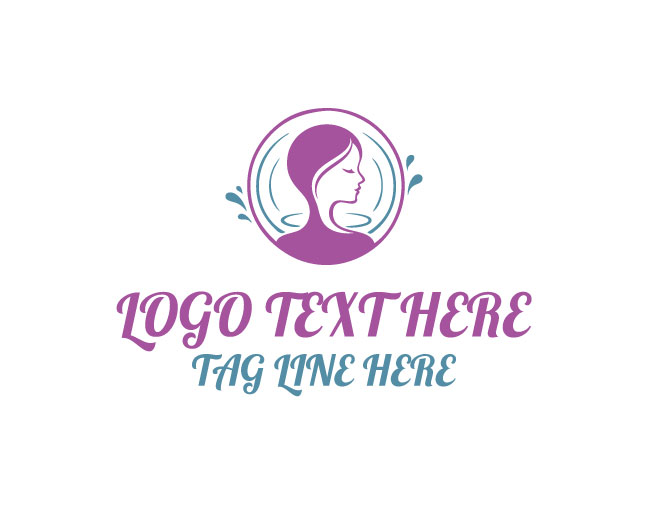 Beautiful Woman Water Logo