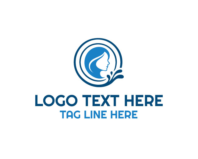  Stylish Woman Water Logo