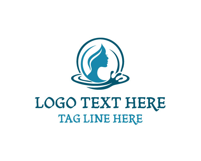 Creative Aqua Woman Logo