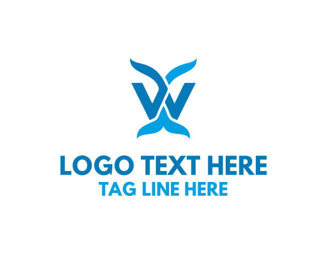  Urban Whale Letter W Logo