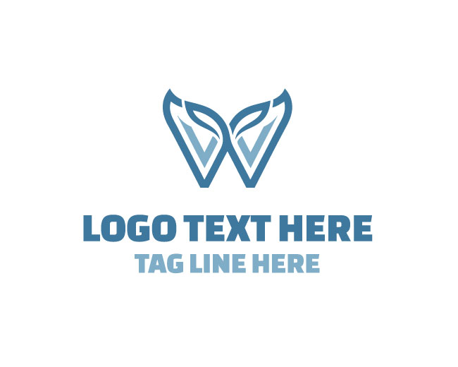Deep Sea Whale Letter W Logo