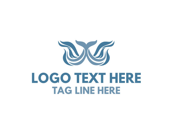 Whale Letter W Logo