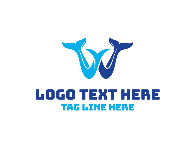 Elite Whale Letter W Logo