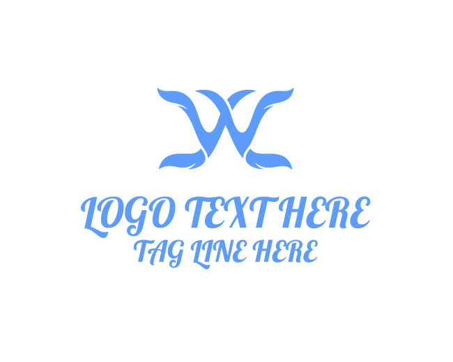 Ultimate Whale Letter W Logo