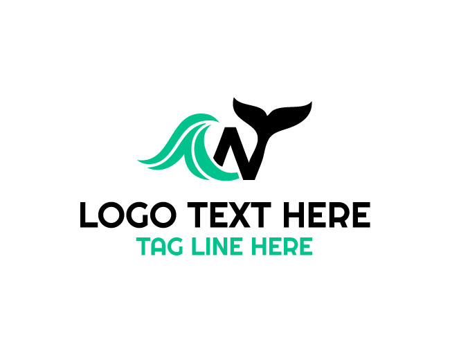 Whale Wave W Logo