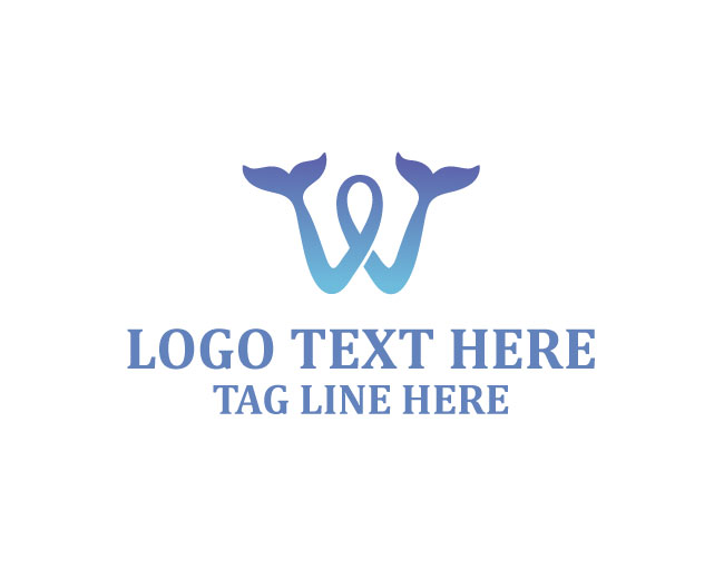Whale Ocean W Logo