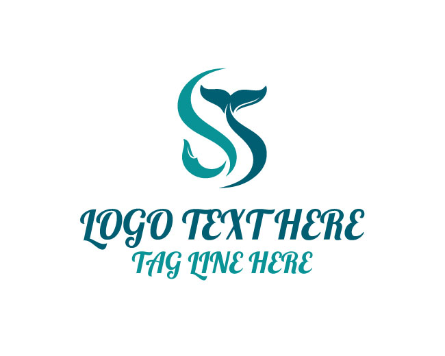 Whale Flow Letter S Logo