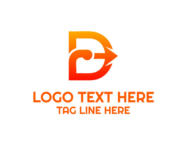 Spark Letter D Arrow Logo