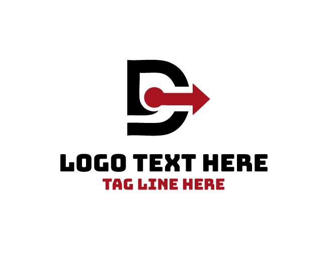 Flow Letter D Arrow Logo