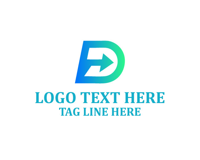  Idea Letter D Arrow Logo