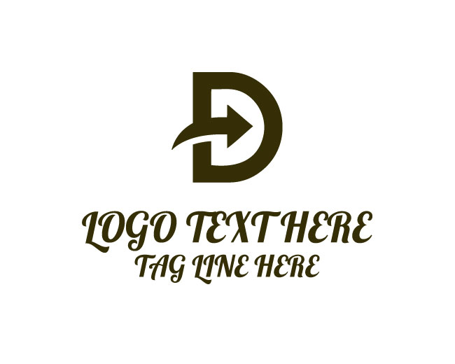 Sleek Letter D Arrow Logo