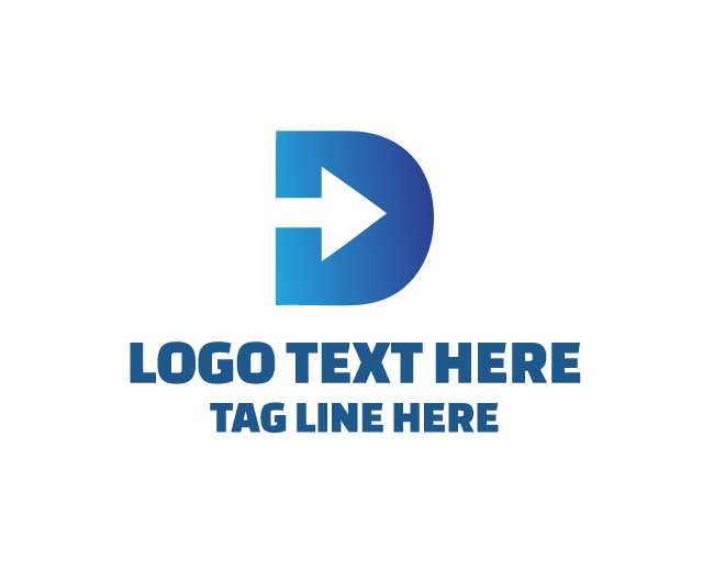 Signature Letter D Arrow Logo