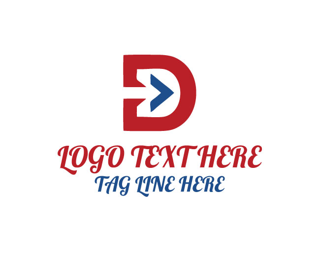 Vector path Letter D Arrow Logo