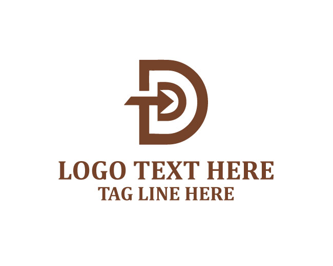 Simple Letter D Arrow Logo