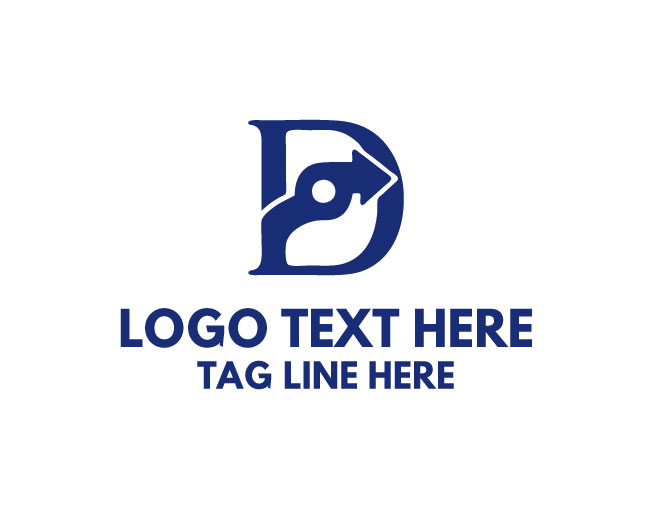 Clean Letter D Arrow Logo
