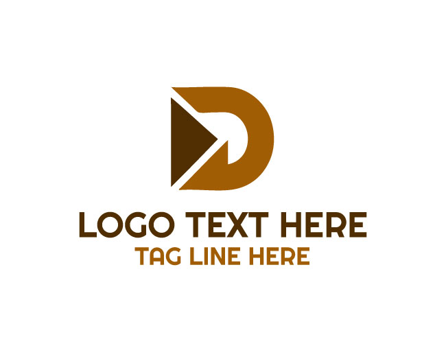  Clean line Letter D Logo