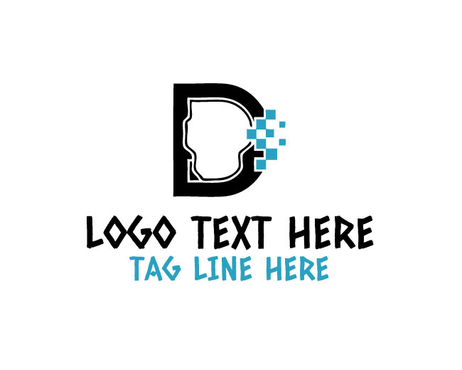  Bot mark Letter D Logo
