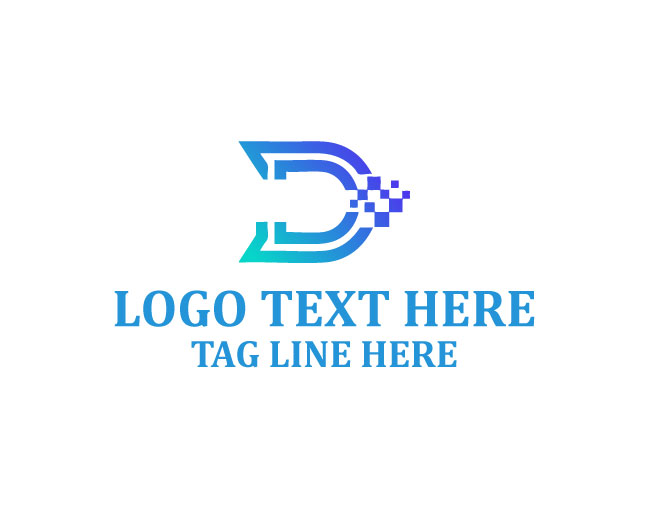 Robotic Letter mark D Logo