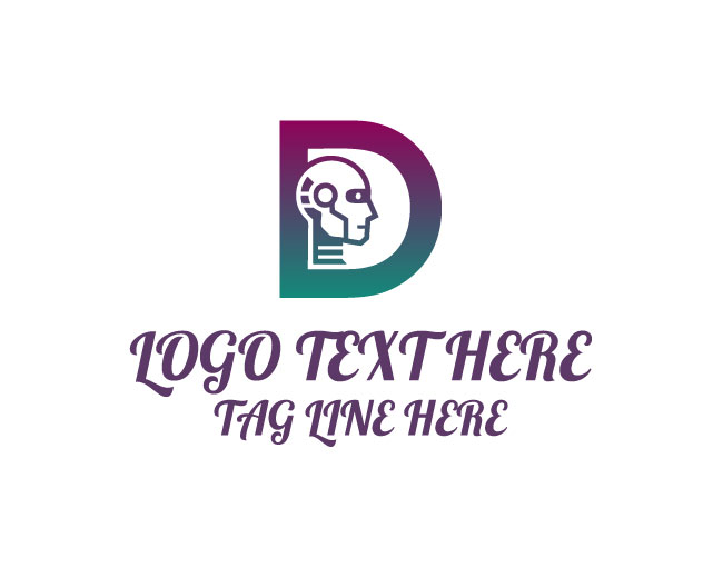 Robot Letter D Logo