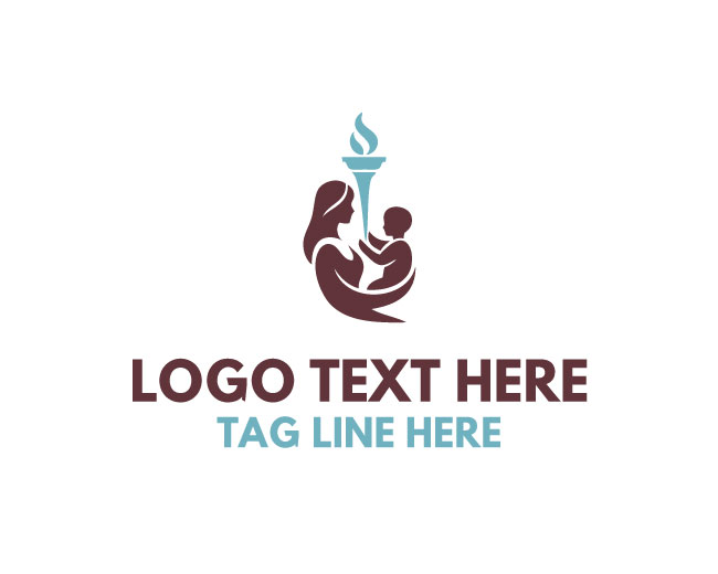 Caring Torch Mother Baby Logo
