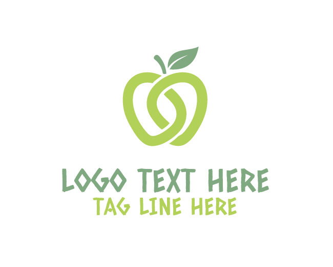 Minimal Abstract Apple Logo