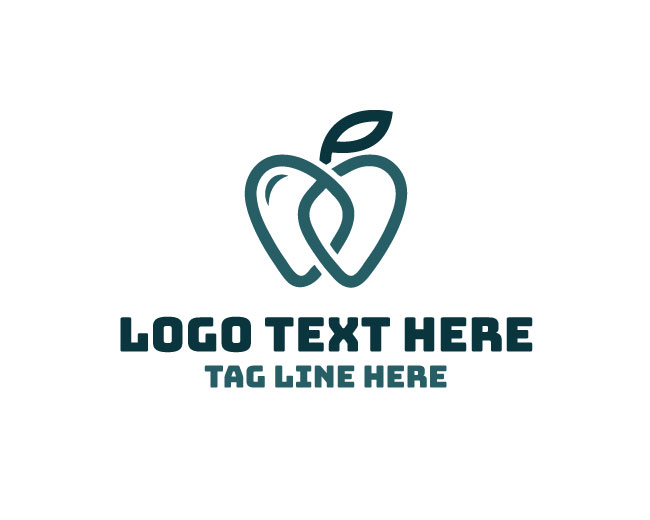 Sleek Unique Abstract Apple Logo