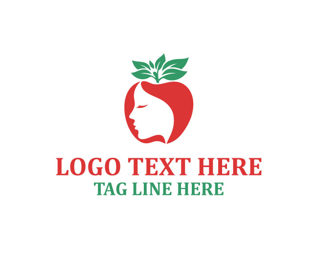 Modern Apple Girl Logo