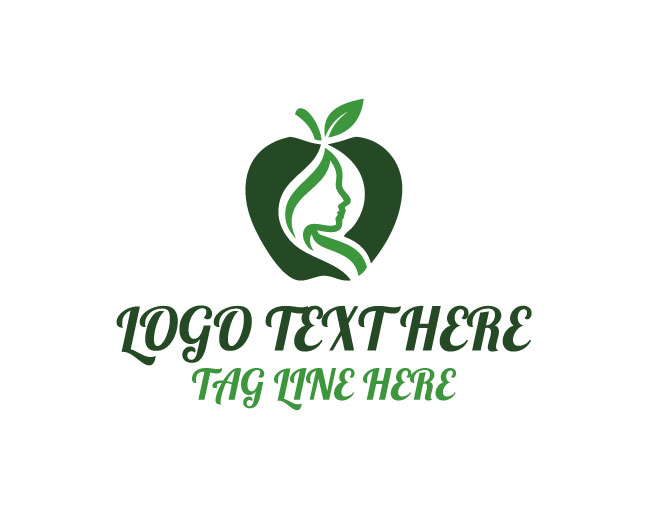  Elegant Apple Girl Logo