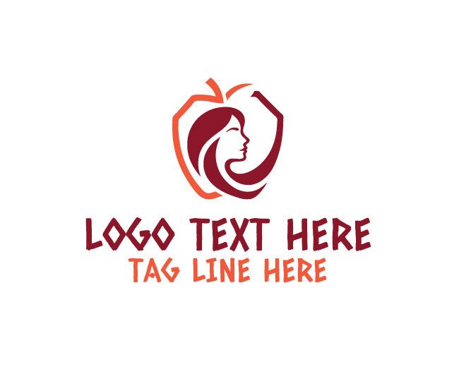 Creative Apple Girl Logo