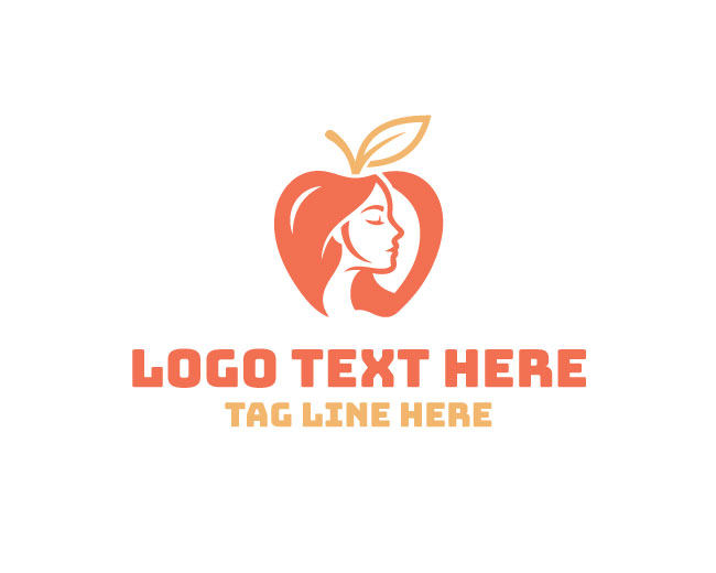  Beauty Apple Girl Logo